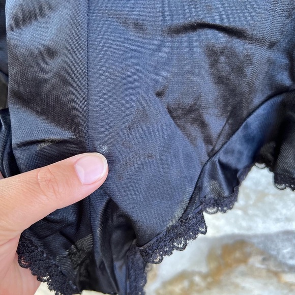 Vintage figurfit black bodysuit Teddy lingerie black size large - Picture 9 of 10